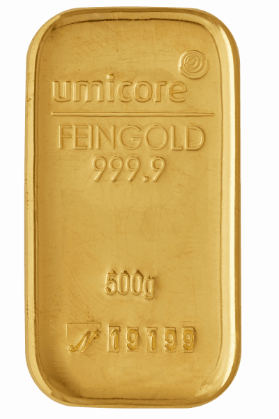 Lingot d'or 500 g LBMA
