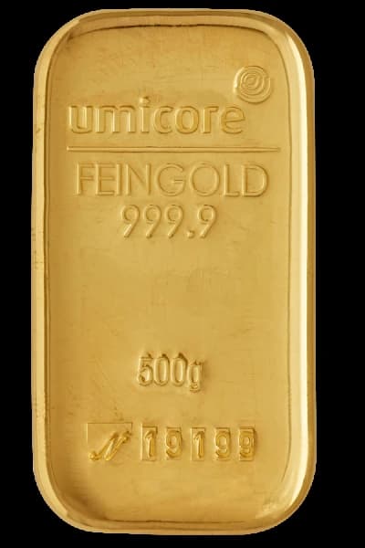 Lingot d'or 500 g Umicore