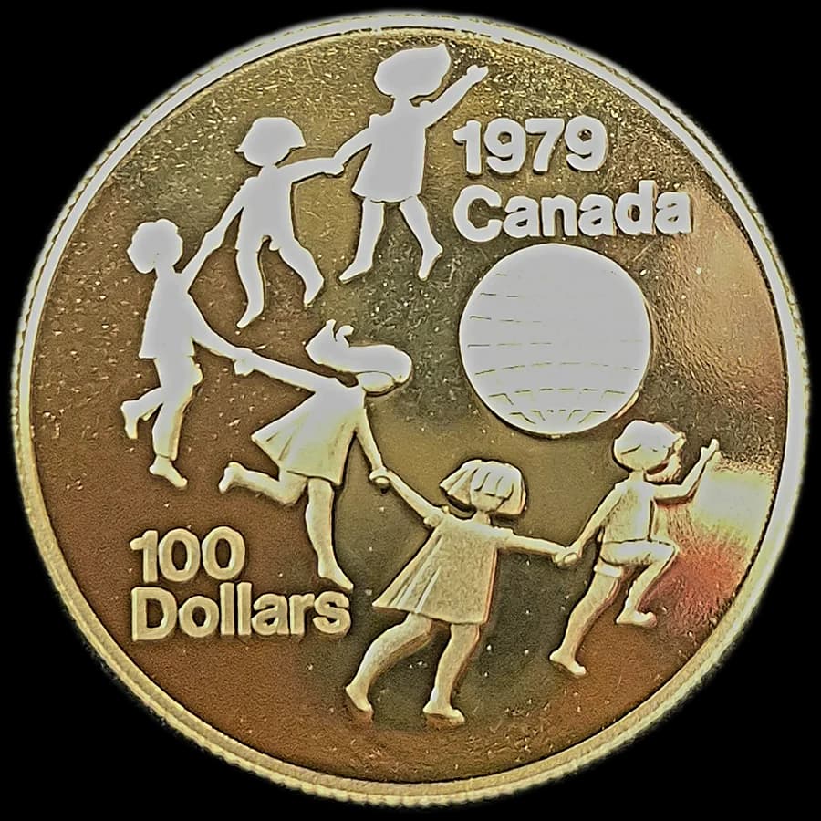 100 Dollars or Canada 1979 — Année internationale de l'enfant