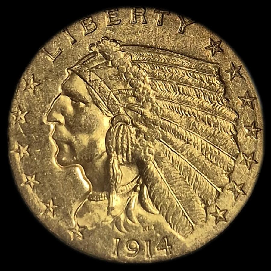 2½ dollars or « Indian Head » 1914