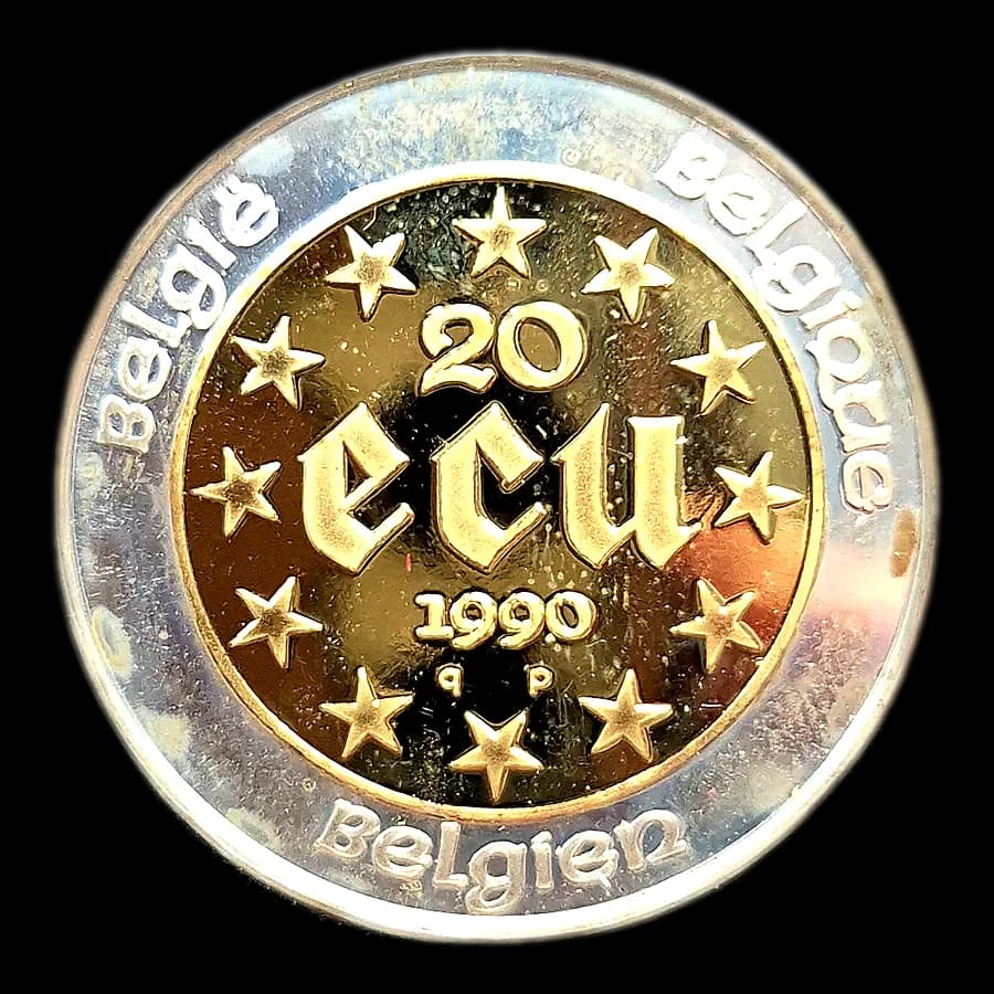 20 Écu or (contour argent)