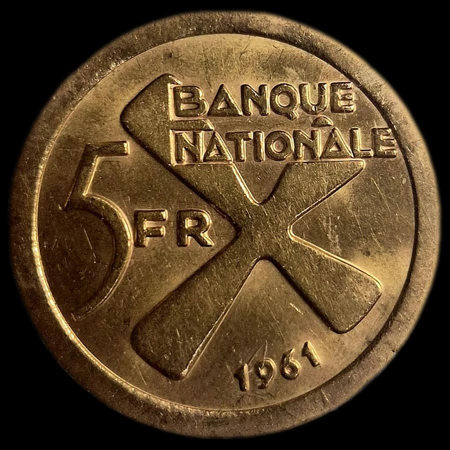 5 francs or Katanga 1961