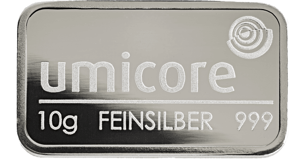 Lingot d'argent 10 g Umicore