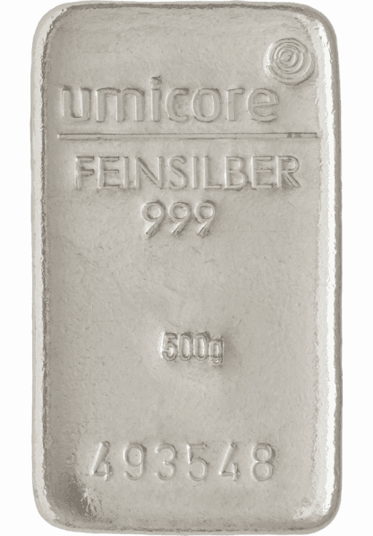 Lingot d'argent 500 g Umicore