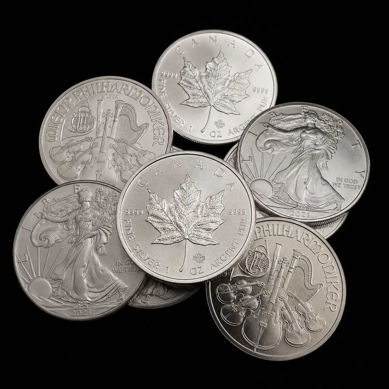 Pièces d'argent — classiques européens et bullion modernes · Banque d'Or, comptoir agréé Monnaie Royale de Belgique