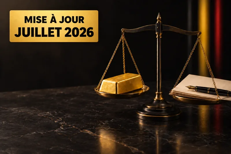 Taxe sur les plus-values 2026 — ce qui a changé pour l'or depuis juillet